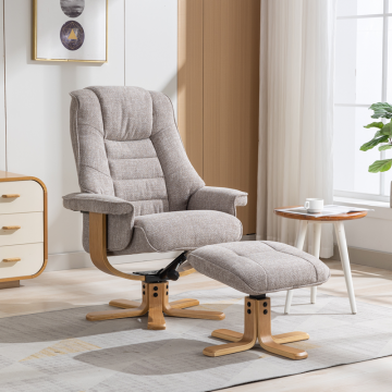 Sardinia Recliner Chair & Footstool in Chacha Oat
